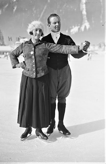 Helene Engelmann and Alfred Berger, Olympic Gold Medallists in pairs figure skating from Austria