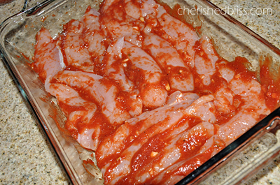 Marinate with BBQ SAUCE
