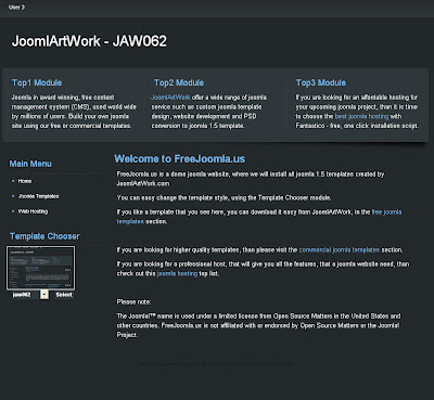 JAW 062 (Black) - шаблон для Joomla 1.5