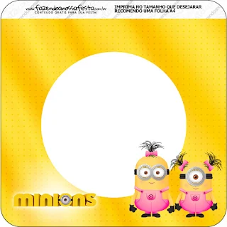 Minion Girls, Free Printable Banner.