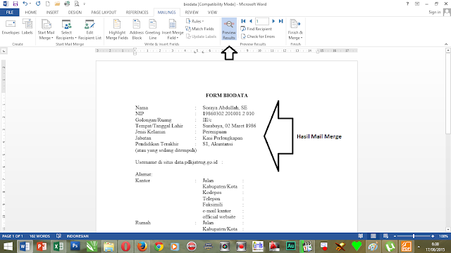 mail merge 2013 terlengkap