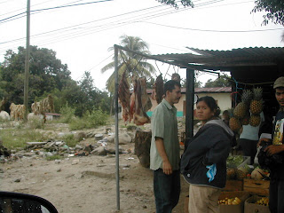 meat and chicharones, San Juan Pueblo, Honduras