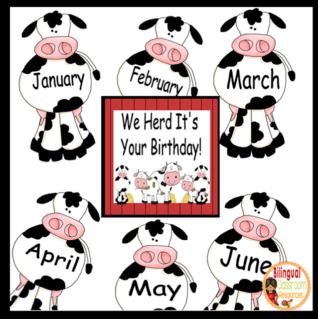 Farm Theme Birthday Display Clip Chart-Editable