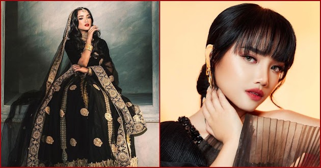 Fuji An Rich Aunty Cantik Pakai Dress Batik, Momen Sawer Uang Usai Tanda Tangan Kontrak Disorot
