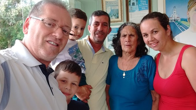 MIGUEL E FAMÍLIA VÊM AGRADECER INTERCESSÃO DE ALBERTINA