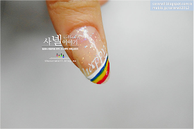 Cute Self Nail Art/ Rainbow Self Nail Art/ Gel Nail Polish/ French Nail Art/ Unicorn Nail Art 