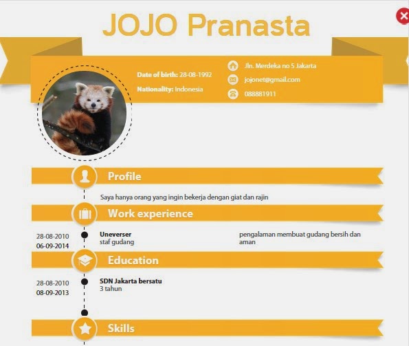 Cara Membuat Resume / CV Menarik Secara Online - Hanamera