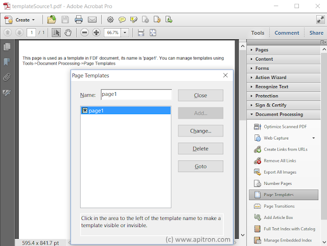 Pic. 7 Add page template using Adobe Acrobat
