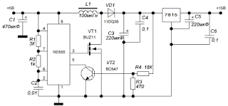 power supply ne555