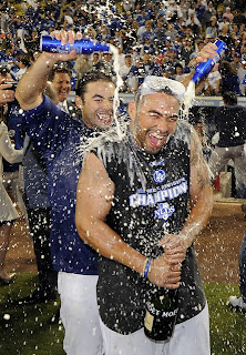 Dodgers champagne celebration