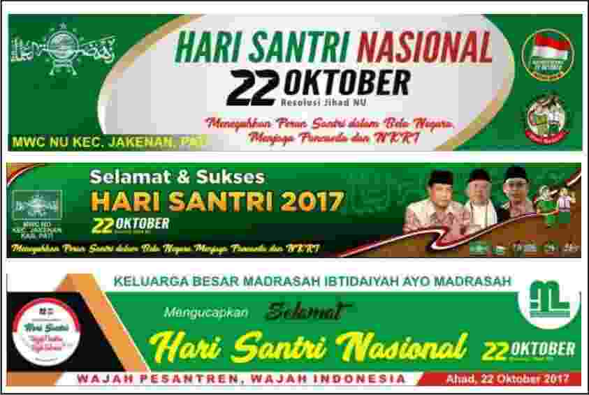 Spanduk Peringatan Hari Santri Nasional Blog Paperplane