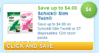 $4.00 off Schick Razor