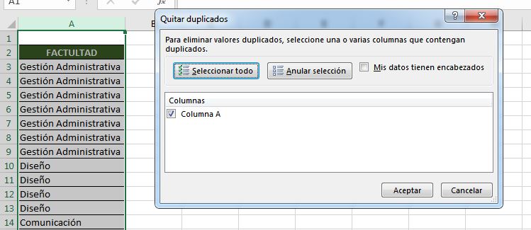 como eliminar datos duplicados en excel