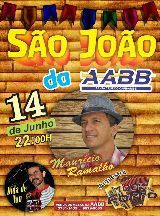 Programação do São João 2014 da AABB de Santa Cruz do Capibaribe