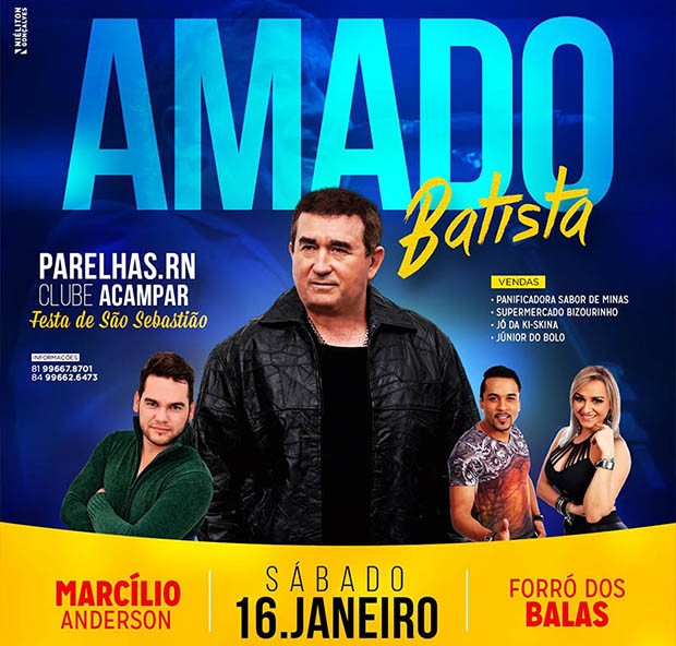 Show de Amado Batista é cancelado e gera quebra-quebra em clube na cidade de Parelhas