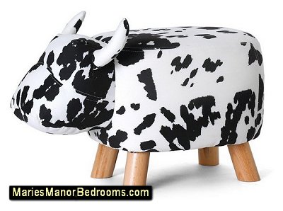 Ottoman Stool Cow stool Decorative Cow Storage Ottoman Footstool cowboy theme
