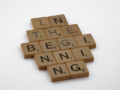 Scrabble pieces spelling "In The Beginning" (Credit: Brett Jordan/Unsplash)