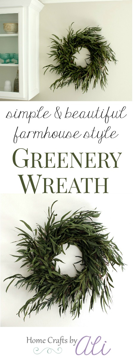 simple beautiful farmhouse style greenery wreath tutorial