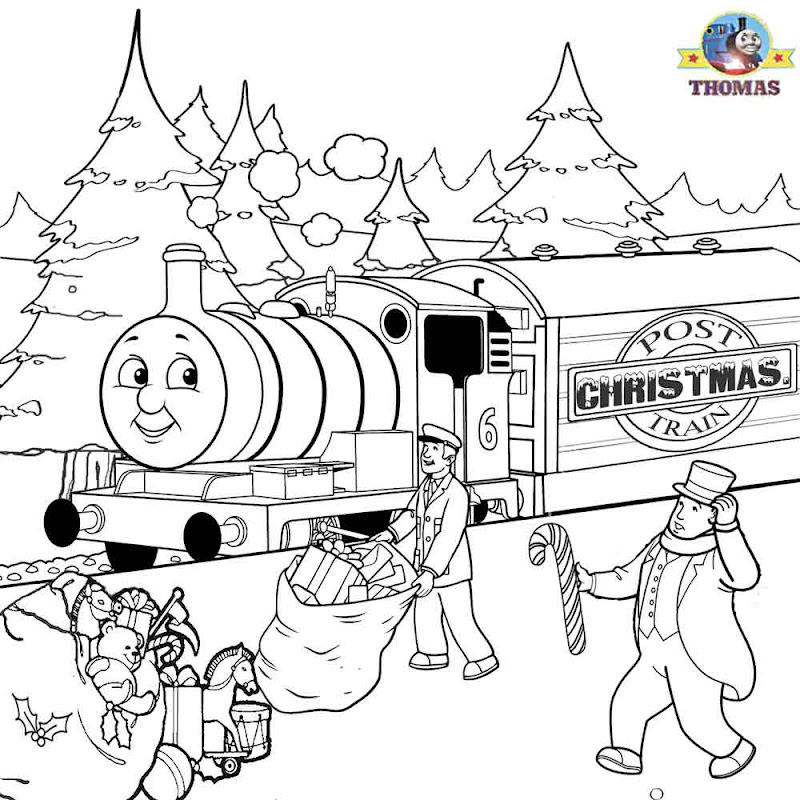 Percy Xmas present train sheets to color Christmas coloring pages  title=