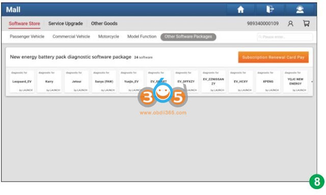 Activate Launch X431 EV Diagnostic Upgrade Kit 8