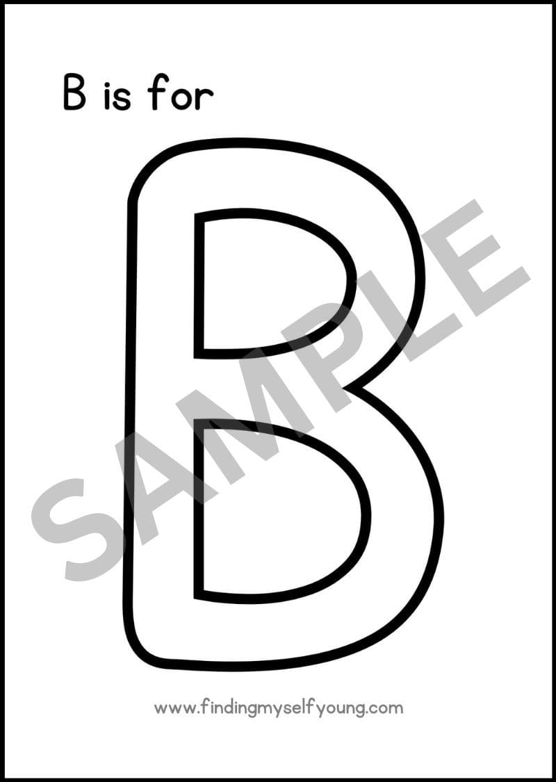 sample free printable letter B template