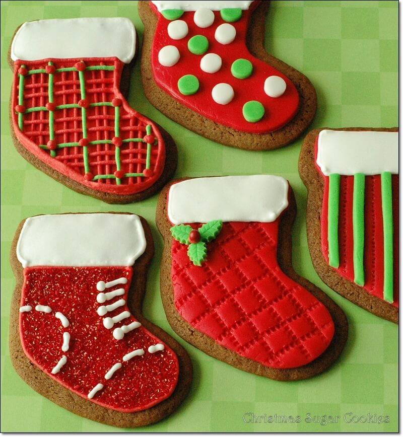 Christmas Cookies, Santa Boot, Decorating