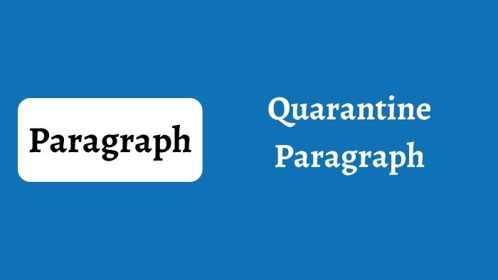 Quarantine Paragraph