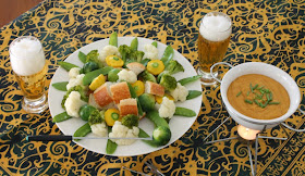 Food Lust People Love: Beer Cheddar Fondue is made with sharp cheddar cheese mixed and melted with beer. You won't be able to stop dipping in till it's gone. Serve with lightly steamed vegetables and/or crusty bread. A great snack or, indeed, meal!