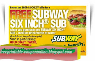 Free Printable Subway Coupons