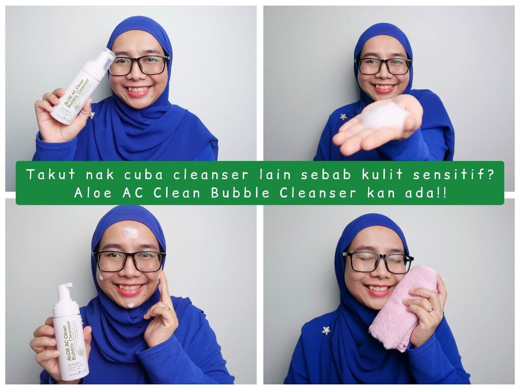 Aloe AC Clean Bubble Cleanser Lembut dan Selamat Untuk Semua Jenis Kulit