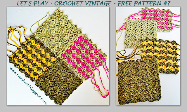 free crochet patterns, zig zag, how to crochet, vintage crochet,