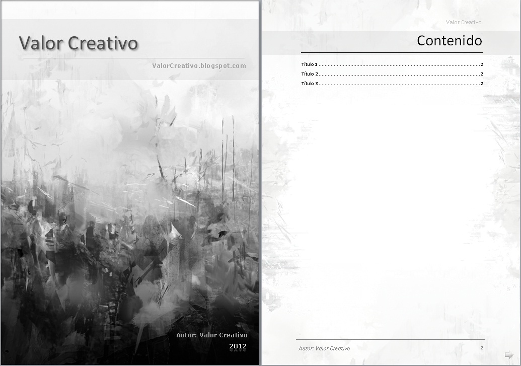 Valor Creativo Plantilla Word 2003, 2007 y 2010