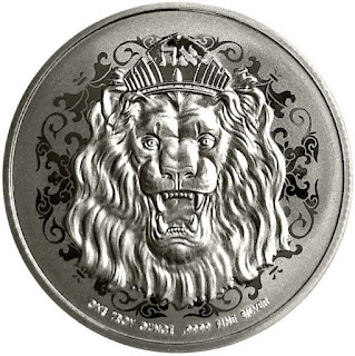 Серебряная монета Ниуэ 2020 Ревущий Лев (Лев Иудейский) 1 унция