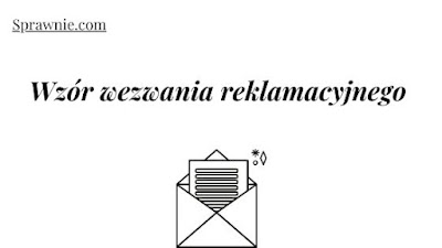 wezwanie reklamacyjne