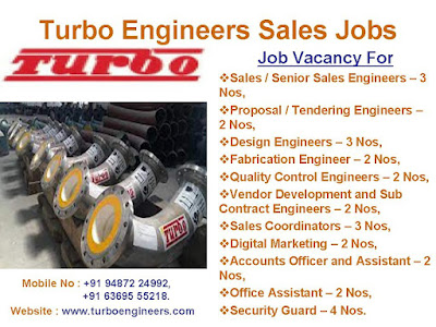 Turbo Engineers Sales Jobs