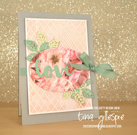 scissorspapercard, Stampin' Up!, CASEing The Catty, Beautiful Bouquet, Petal Promenade DSP, Delightfully Detailed SDSP, Subtle 3DTIEF, Stitched Shapes Framelits, Flourish Thinlits, Sunshine Wishes Thinlits, Support Ribbon Framelits