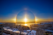 In Stockholm, Sweden, the sun was only up for a little while Wednesday (Jan, . (sun halo stockholm peter rosacn)