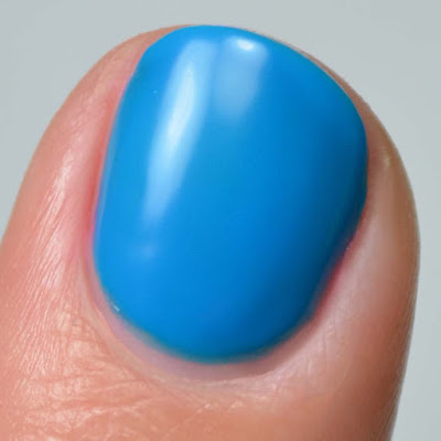 matte neon blue nail polish swatch
