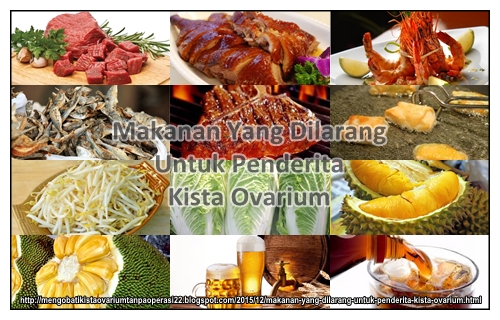 Makanan Yang Dilarang Untuk Penderita Kista Ovarium