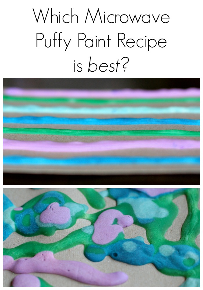 Easy, DIY Microwave Puffy Paint Recipe for Kids