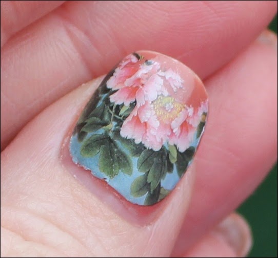 Flowers Blossoms Nail Art Nageldesign Water Decals Blumen Glitzer 02