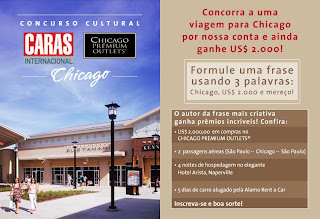 Promoção "Caras Internacional & Chicago Premium Outlets”