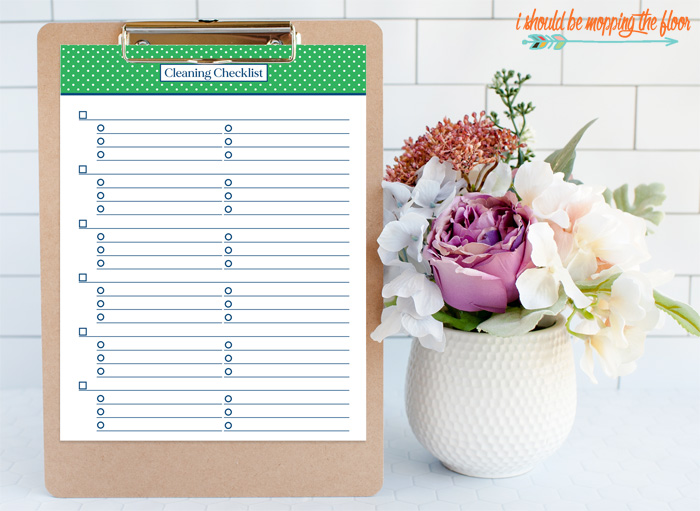 Cleaning Checklist Printables