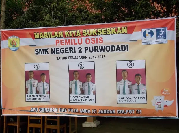 Contoh Banner Pemilihan Ketua Osis