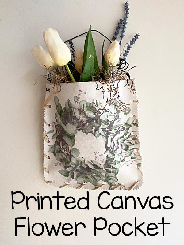 printed flower pocket and overlay