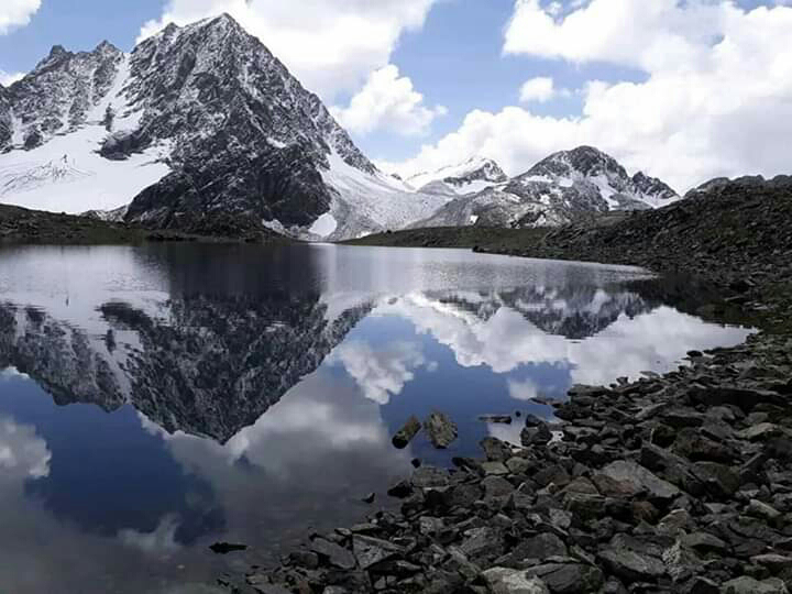 highest peak in Allai valley. Sukai Sar 4697 m & khapero lake. peak in Allai valley