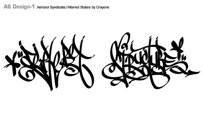 Graffiti Font Alphabet 
