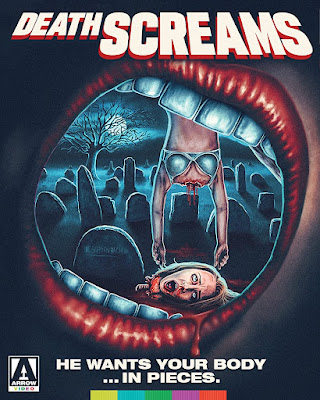 Cover art for Arrow Video's Limited Edition Blu-ray of DEATH SCREAMS!