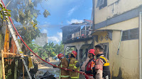 Respons Cepat Polri, Padamkan Kebakaran Rumah Warga di Balikpapan Kota