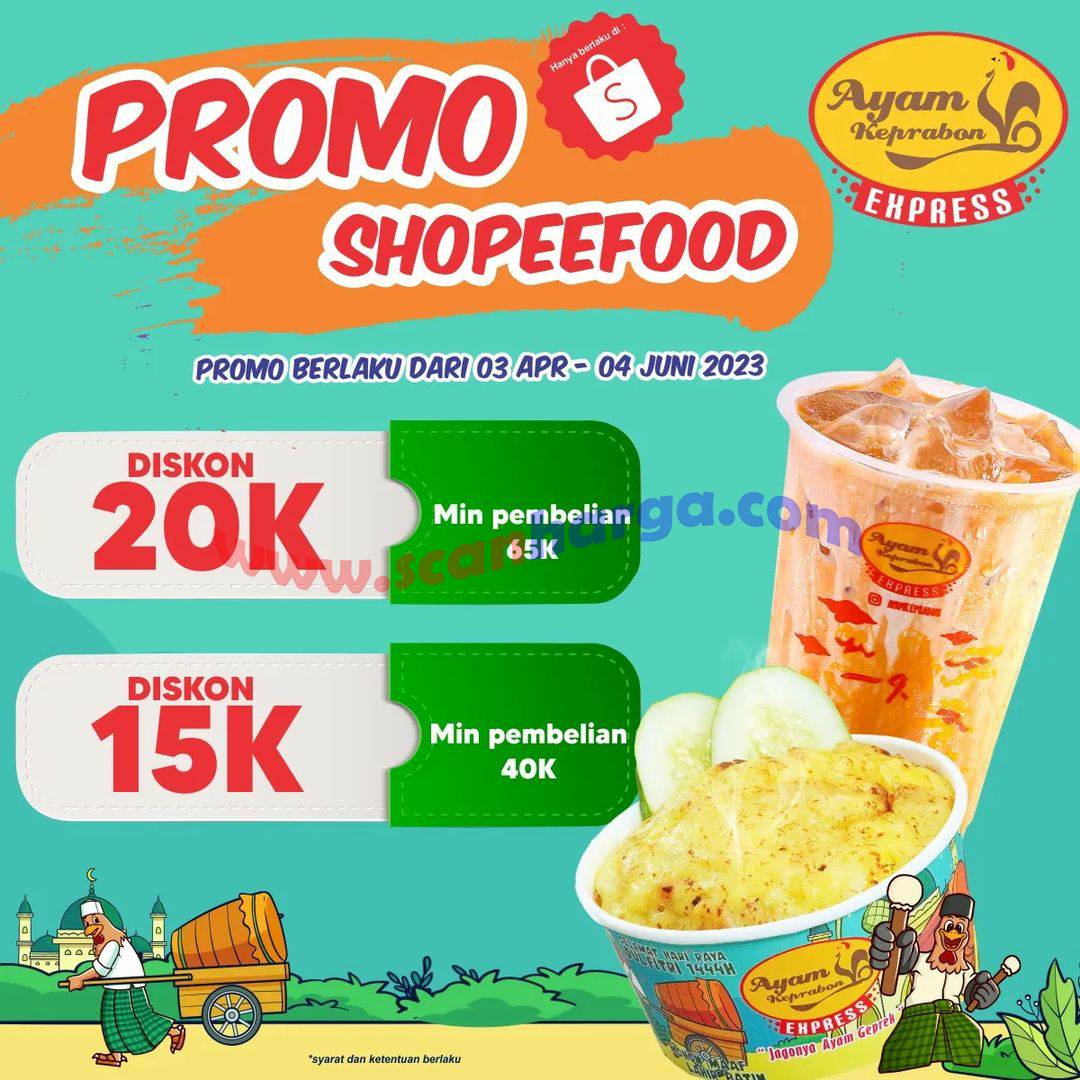 Promo AYAM KEPRABON DISKON 20% Via SHOPEEFOOD